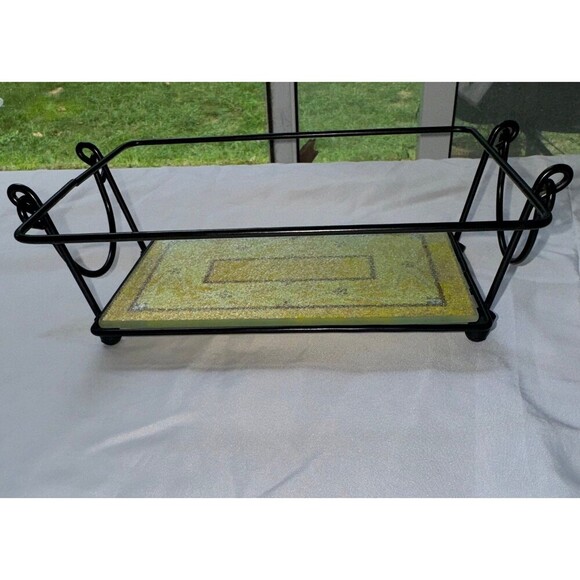 Temp-tations Oven-to-table Old World Yellow Basket and Trivet - Picture 3 of 5